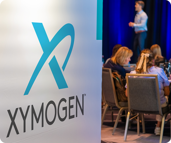 XYMOGEN event sponsorship display